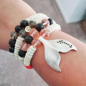Plus size beaded bracelet "@MERMAID"